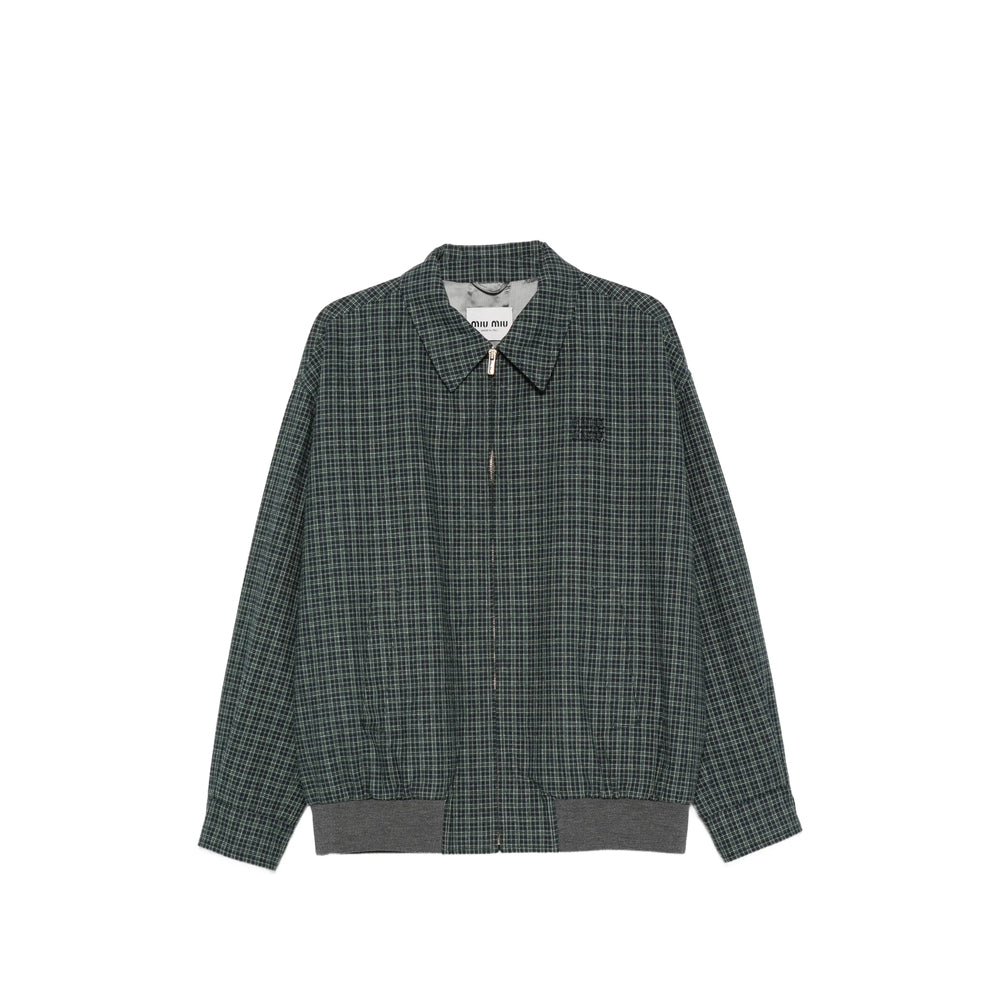 Miu Miu Green Jackets - Bomber Jackets Women MIU MIU