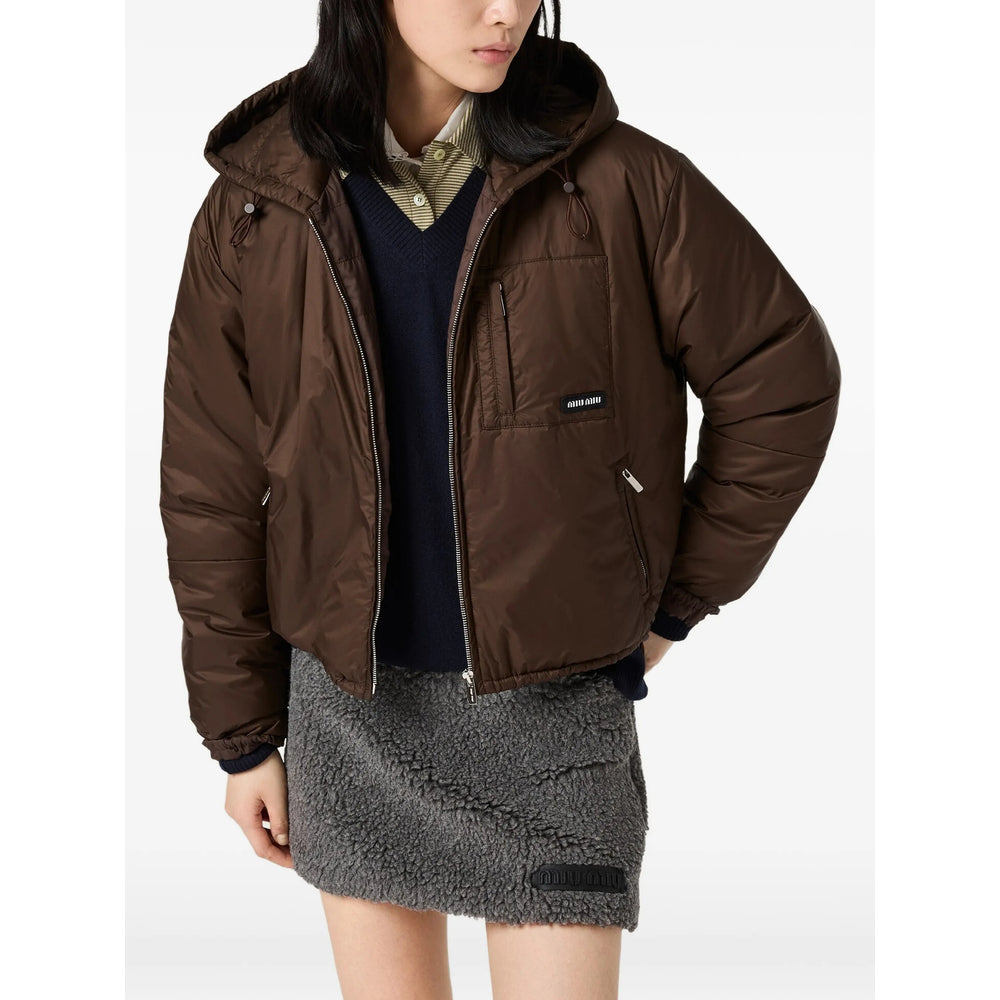 Miu Miu Brown Jackets - Puffer Jackets Women MIU MIU