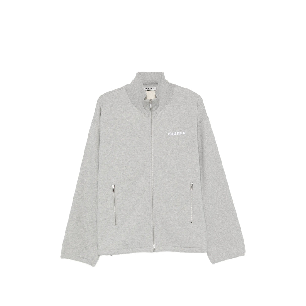 Miu Miu Grey Tops - Sweatshirts Women MIU MIU