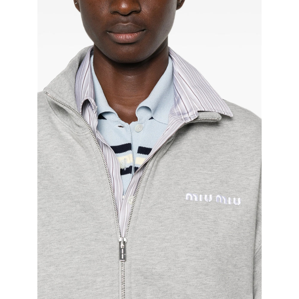 Miu Miu Grey Tops - Sweatshirts Women MIU MIU