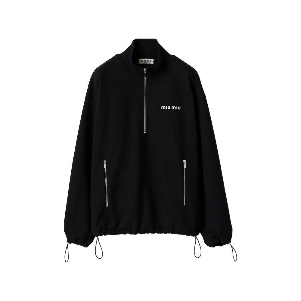 Miu Miu Black Tops - Sweatshirts Women MIU MIU