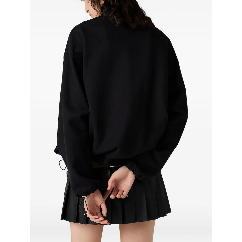Miu Miu Black Tops - Sweatshirts Women MIU MIU