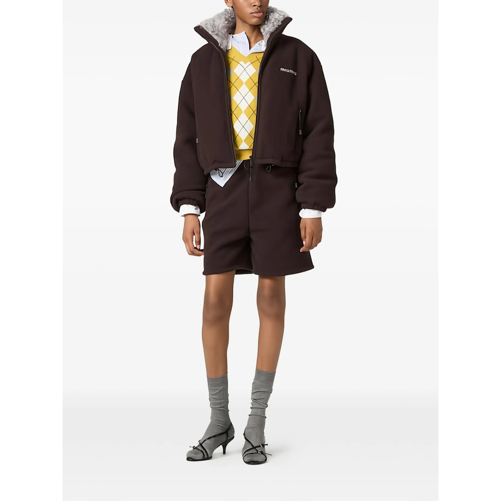 Miu Miu Brown Jackets - Cropped Jackets Women MIU MIU