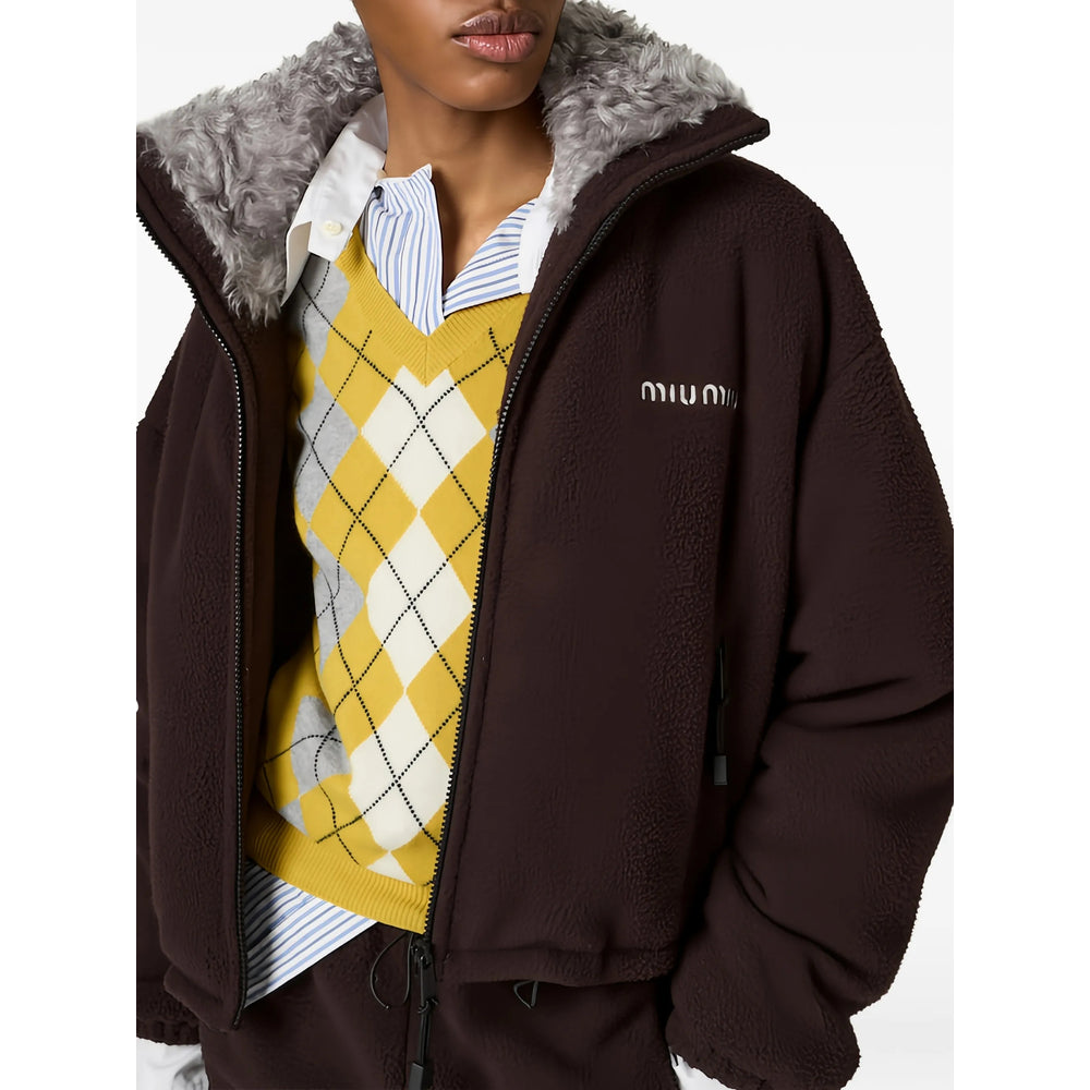 Miu Miu Brown Jackets - Cropped Jackets Women MIU MIU