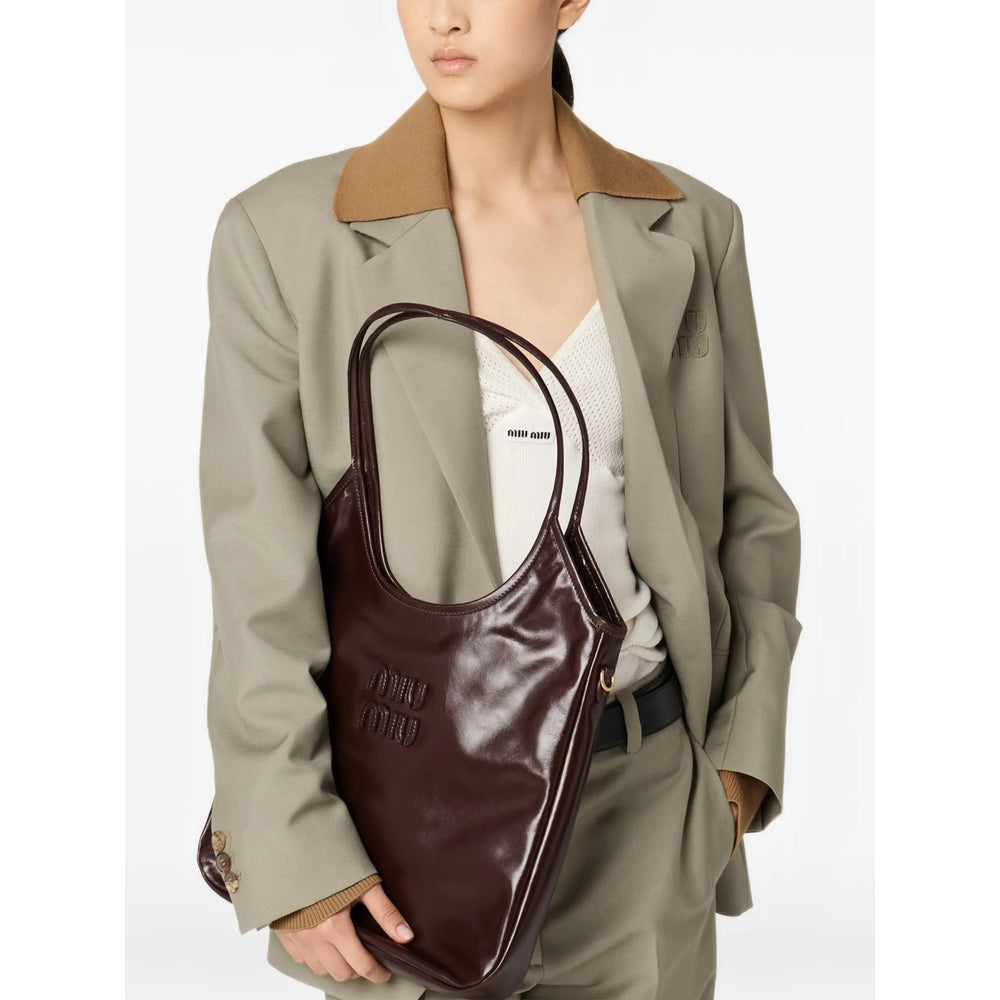 Miu Miu Brown Tote Bags Women MIU MIU