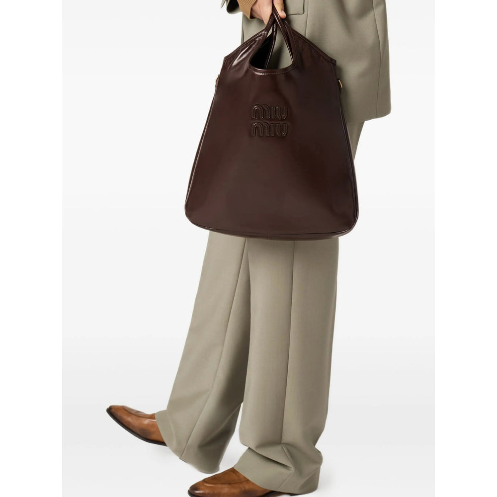 Miu Miu Brown Tote Bags Women MIU MIU
