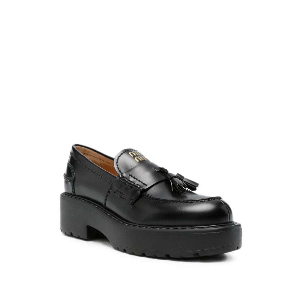 Miu Miu Black Loafers Women MIU MIU