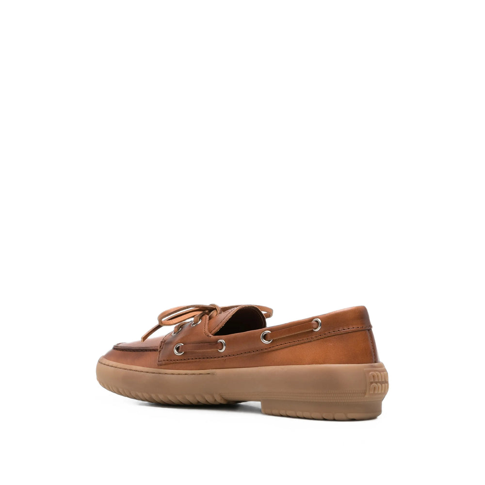Miu Miu Brown Loafers Women MIU MIU