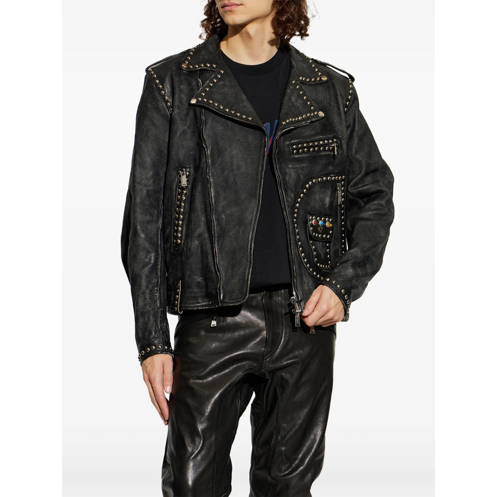 Dsquared2 Black Jackets - Biker Jackets Men DSQUARED2