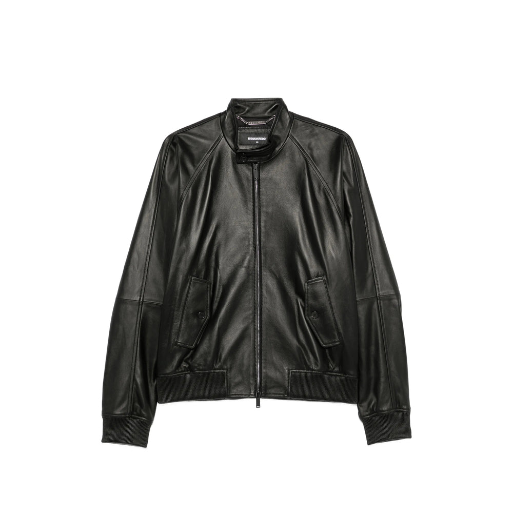 Dsquared2 Black Jackets - Leather Jackets Men DSQUARED2