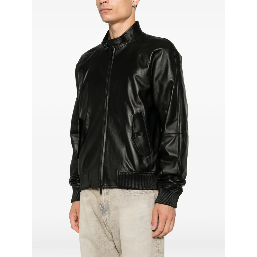 Dsquared2 Black Jackets - Leather Jackets Men DSQUARED2