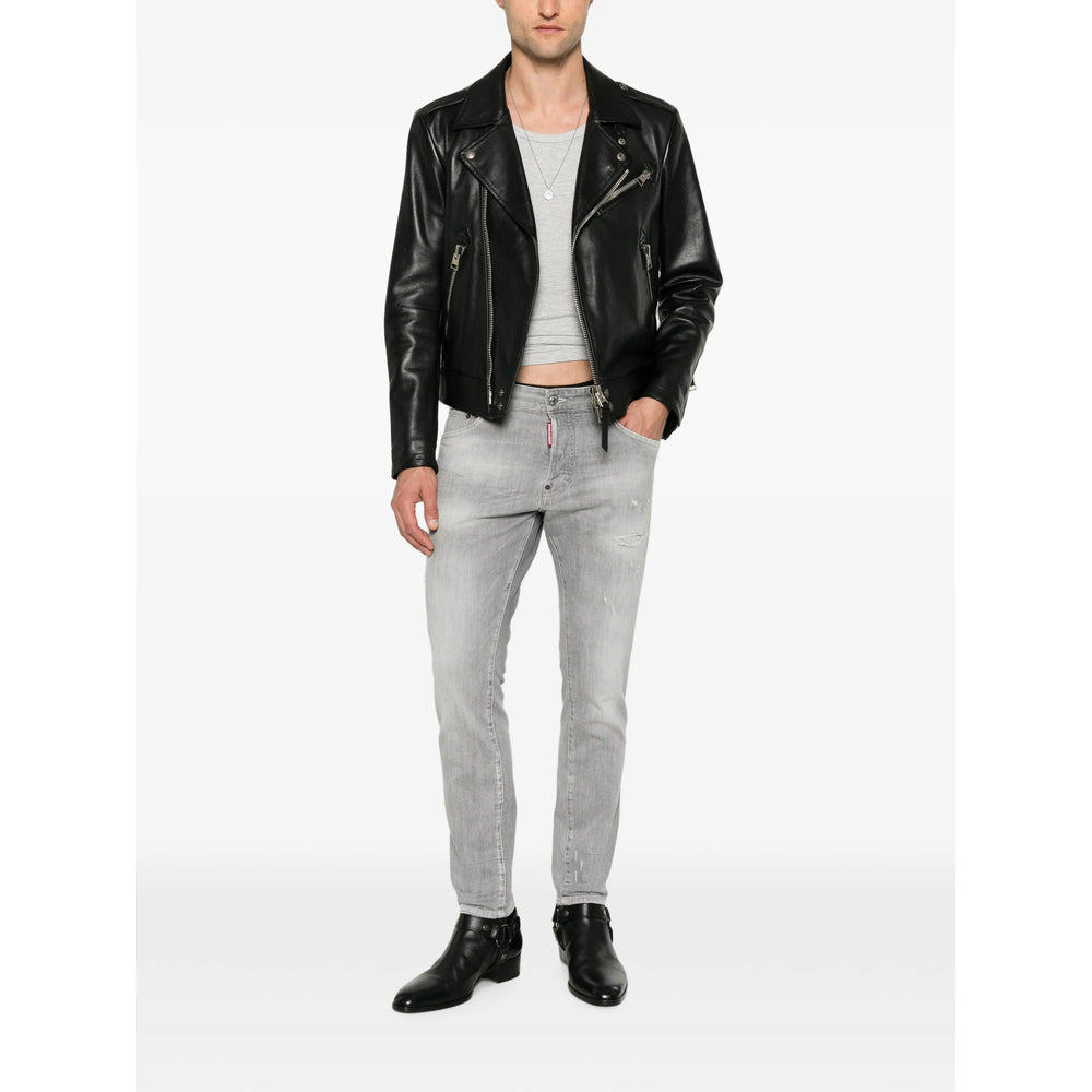 Dsquared2 Grey Denim - Slim-Fit Jeans Men DSQUARED2