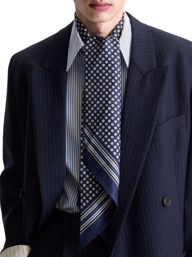 Saint Laurent Men Lavallière Scarf In Silk Twill SAINT LAURENT