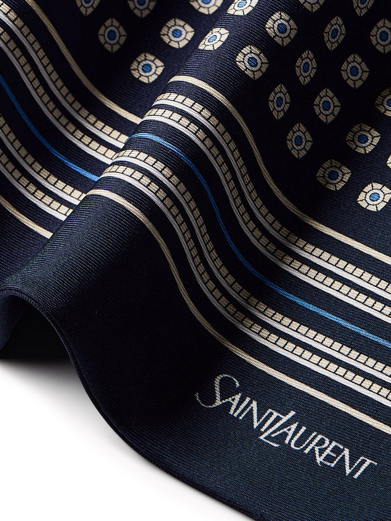 Saint Laurent Men Lavallière Scarf In Silk Twill SAINT LAURENT