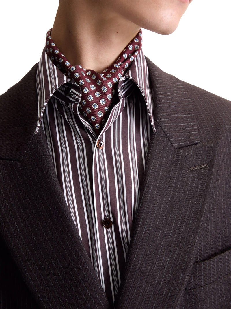 Saint Laurent Men Lavallière Scarf In Silk Twill SAINT LAURENT