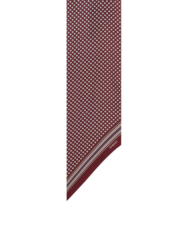 Saint Laurent Men Lavallière Scarf In Silk Twill SAINT LAURENT