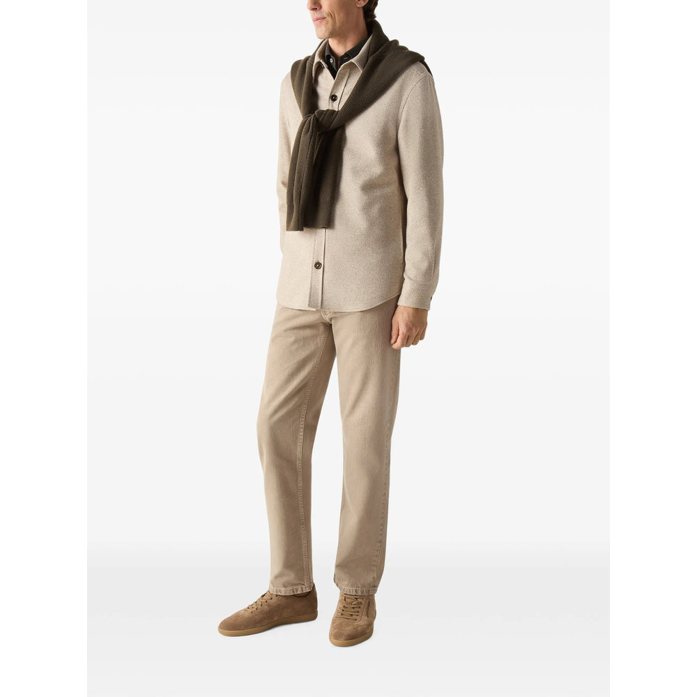 Zegna Neutrals Shirts Men ZEGNA