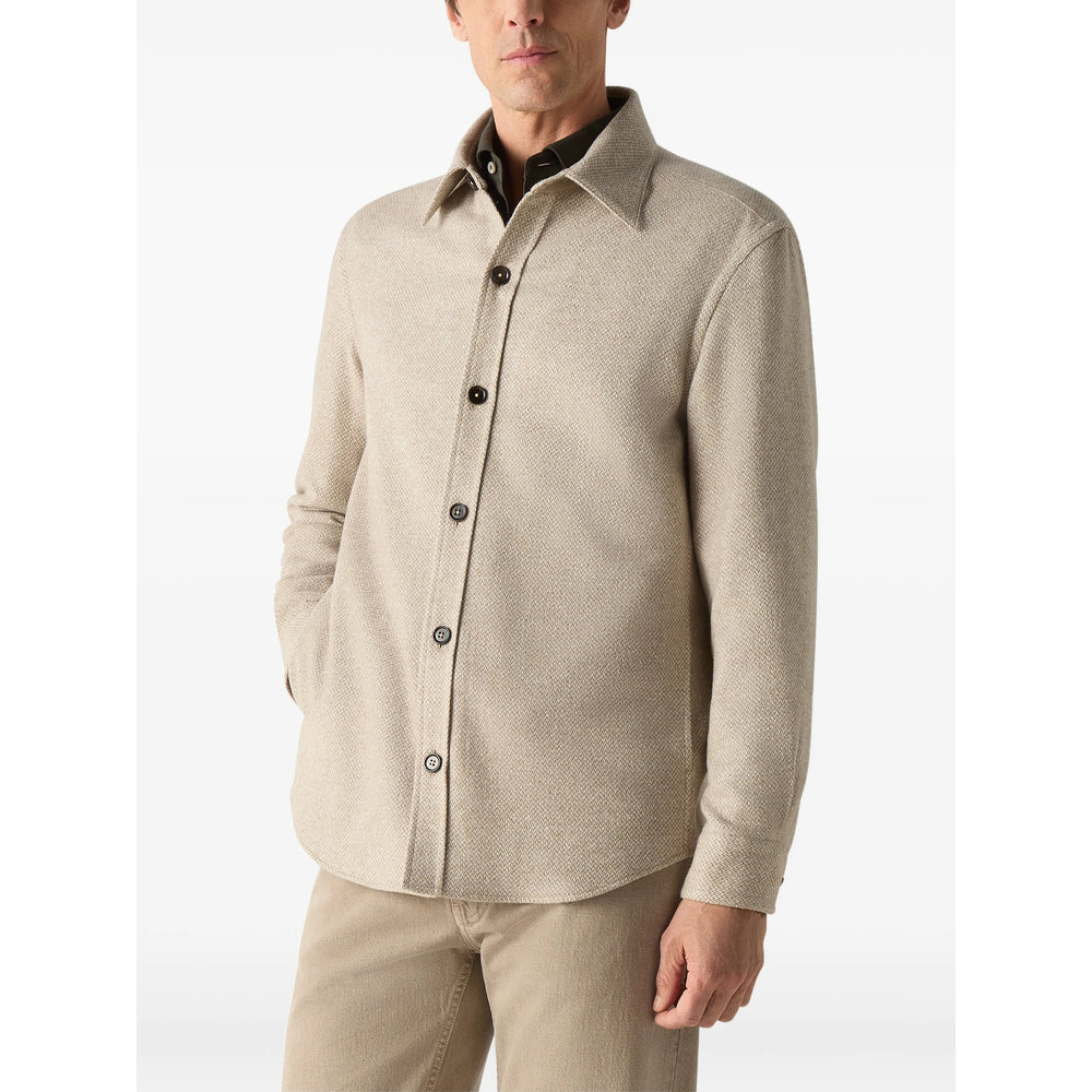 Zegna Neutrals Shirts Men ZEGNA