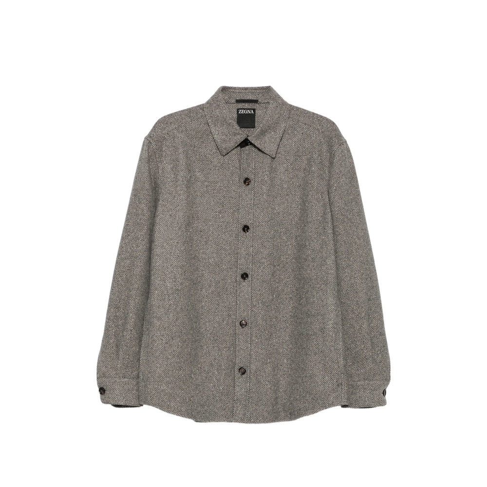 Zegna Grey Jackets - Shirt Jackets Men ZEGNA