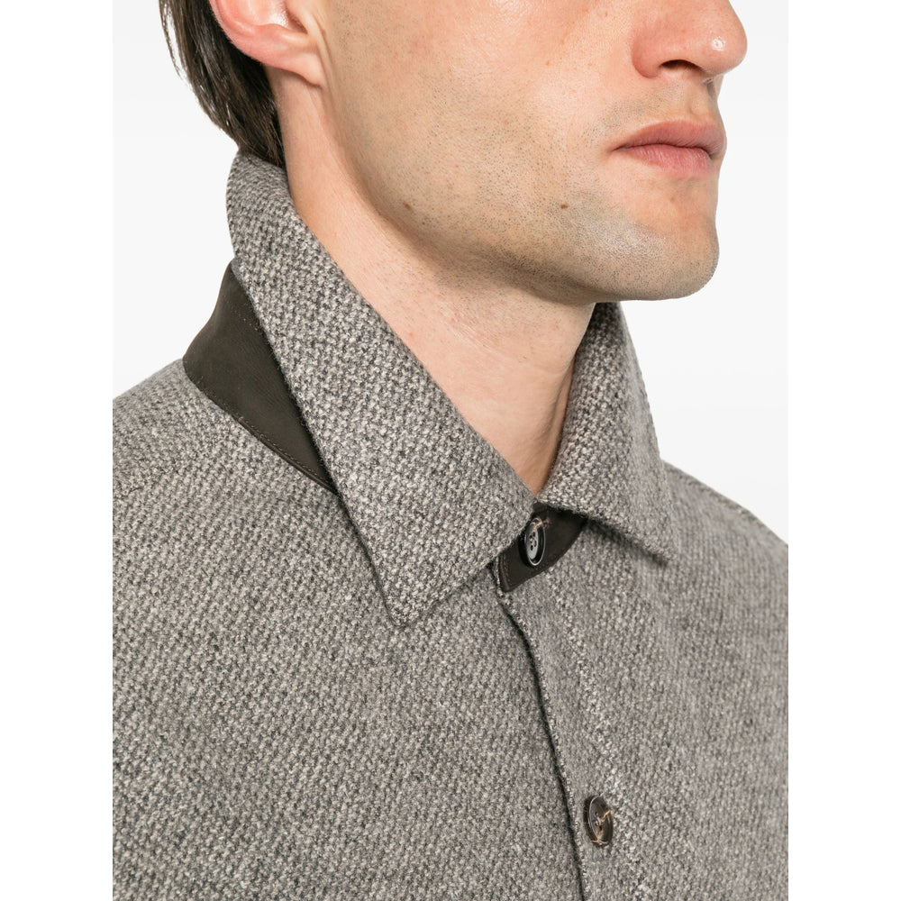 Zegna Grey Jackets - Shirt Jackets Men ZEGNA