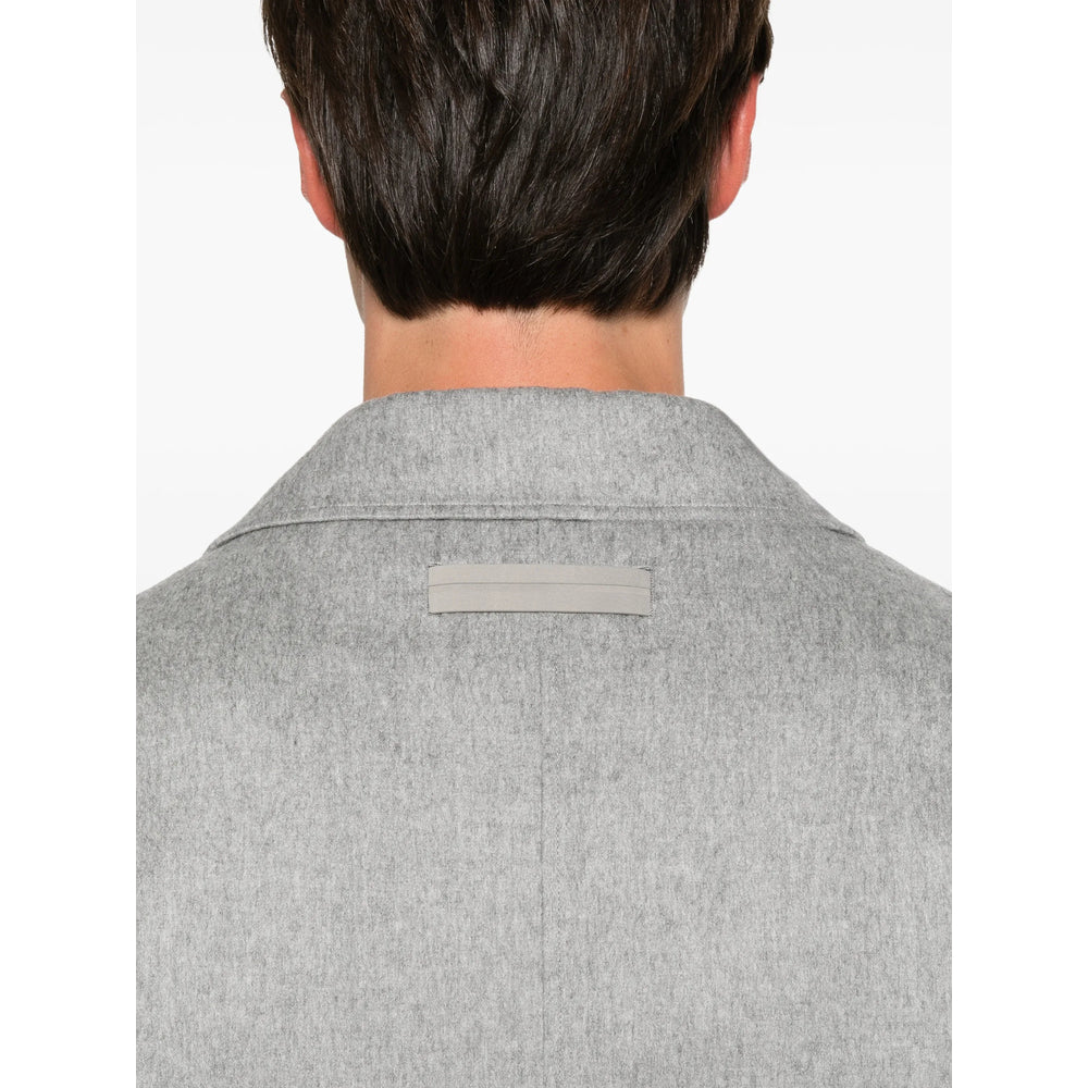 Zegna Grey Jackets - Shirt Jackets Men ZEGNA