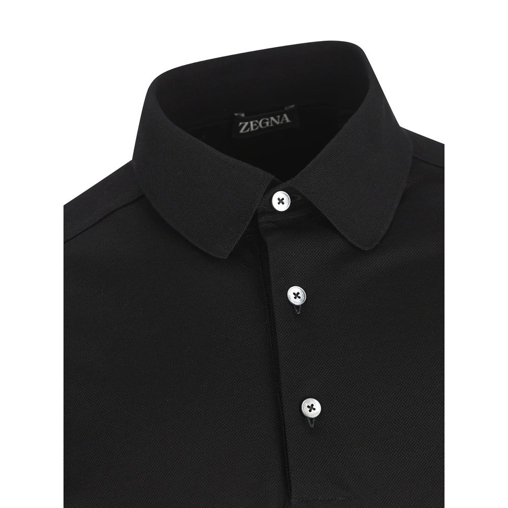 Zegna Black Polo Shirts Men ZEGNA