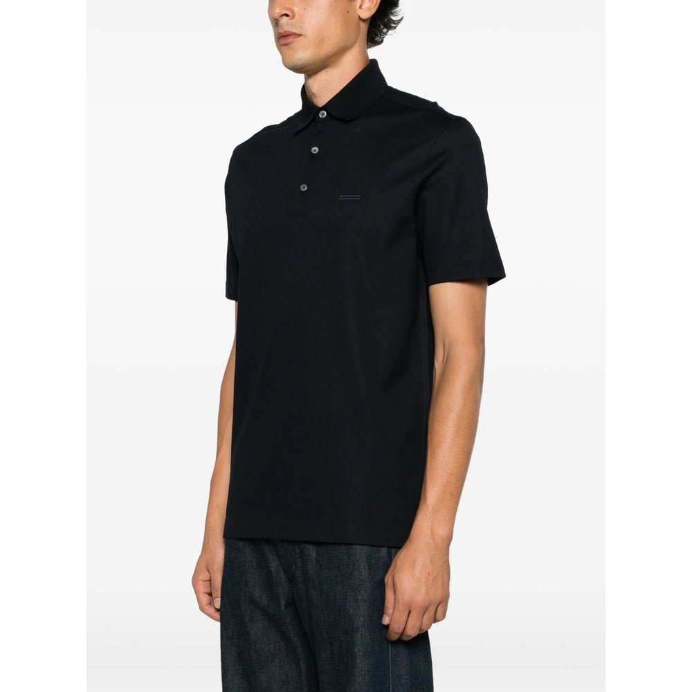 Zegna Blue Polo Shirts Men ZEGNA