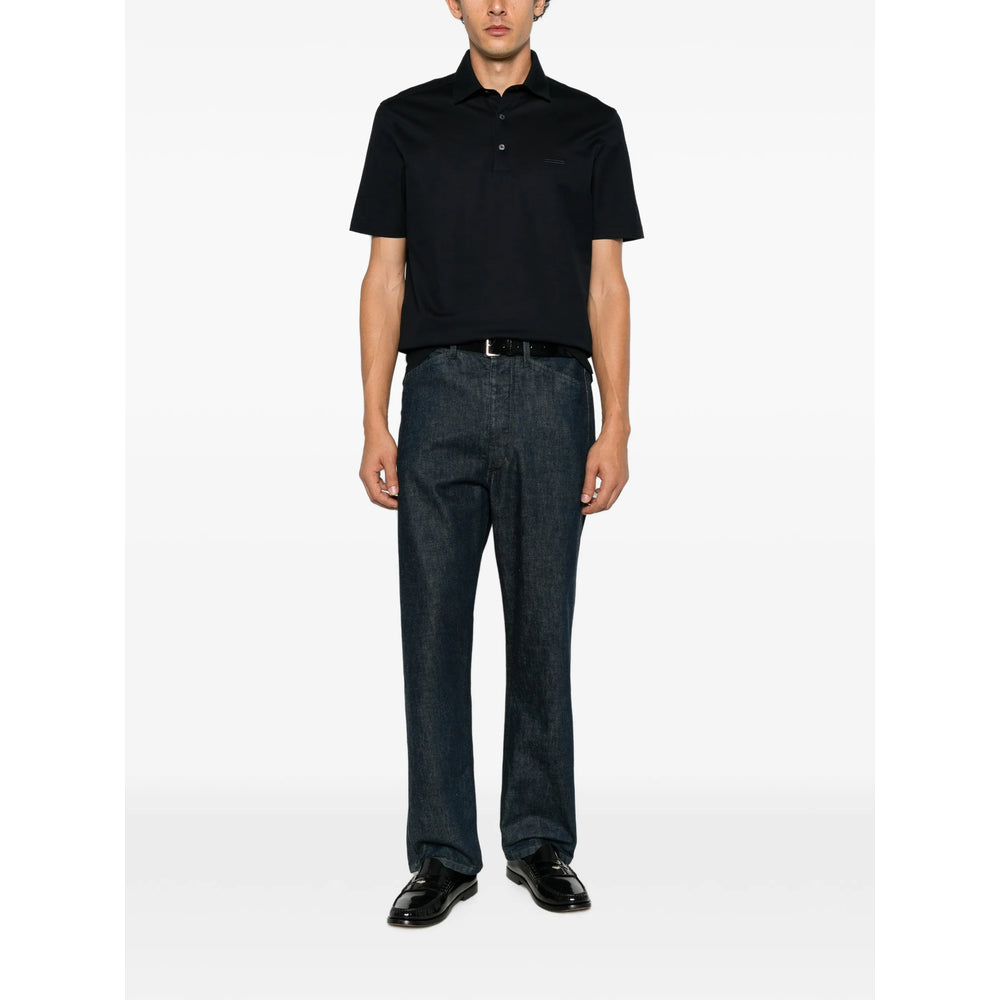 Zegna Blue Polo Shirts Men ZEGNA