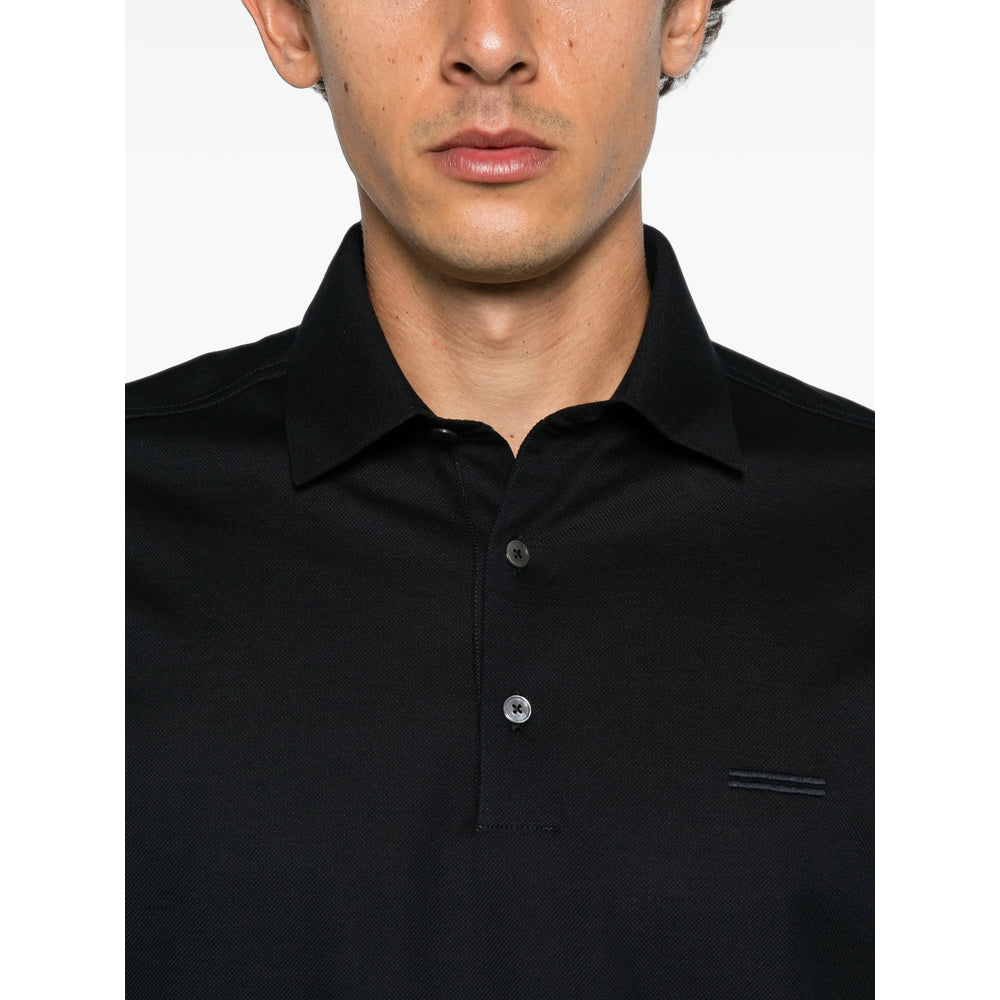 Zegna Blue Polo Shirts Men ZEGNA