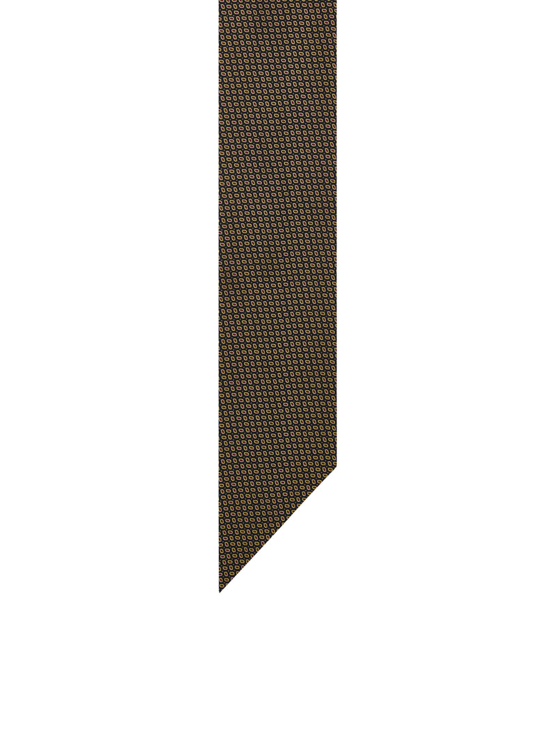 Saint Laurent Men Lavallière Scarf In Silk Twill With Micro Paisley Print SAINT LAURENT