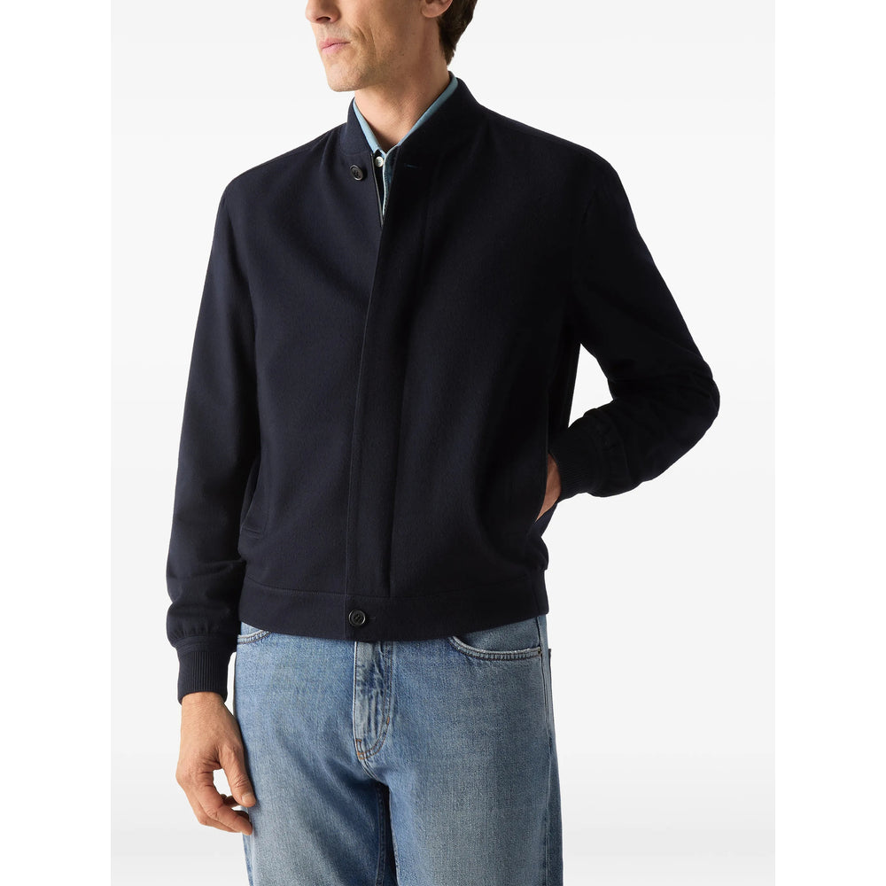 Zegna Blue Jackets - Bomber Jackets Men ZEGNA