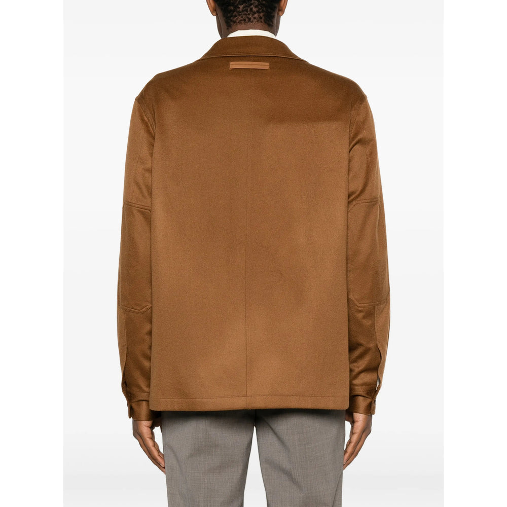 Zegna Brown Shirts Men ZEGNA