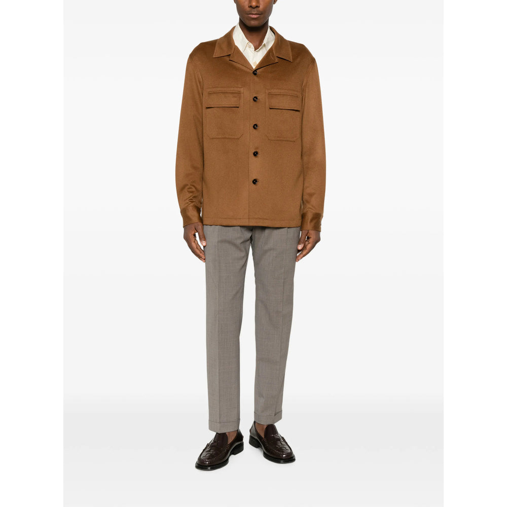 Zegna Brown Shirts Men ZEGNA