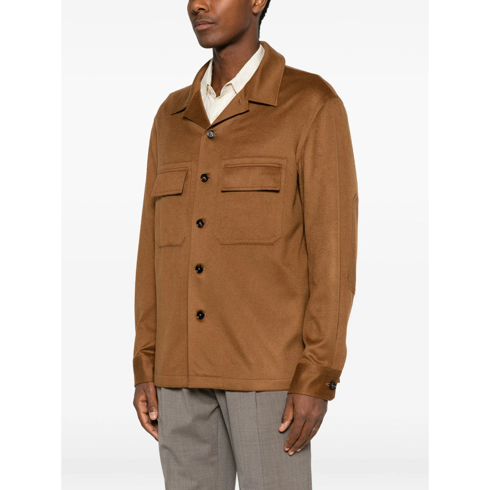 Zegna Brown Shirts Men ZEGNA