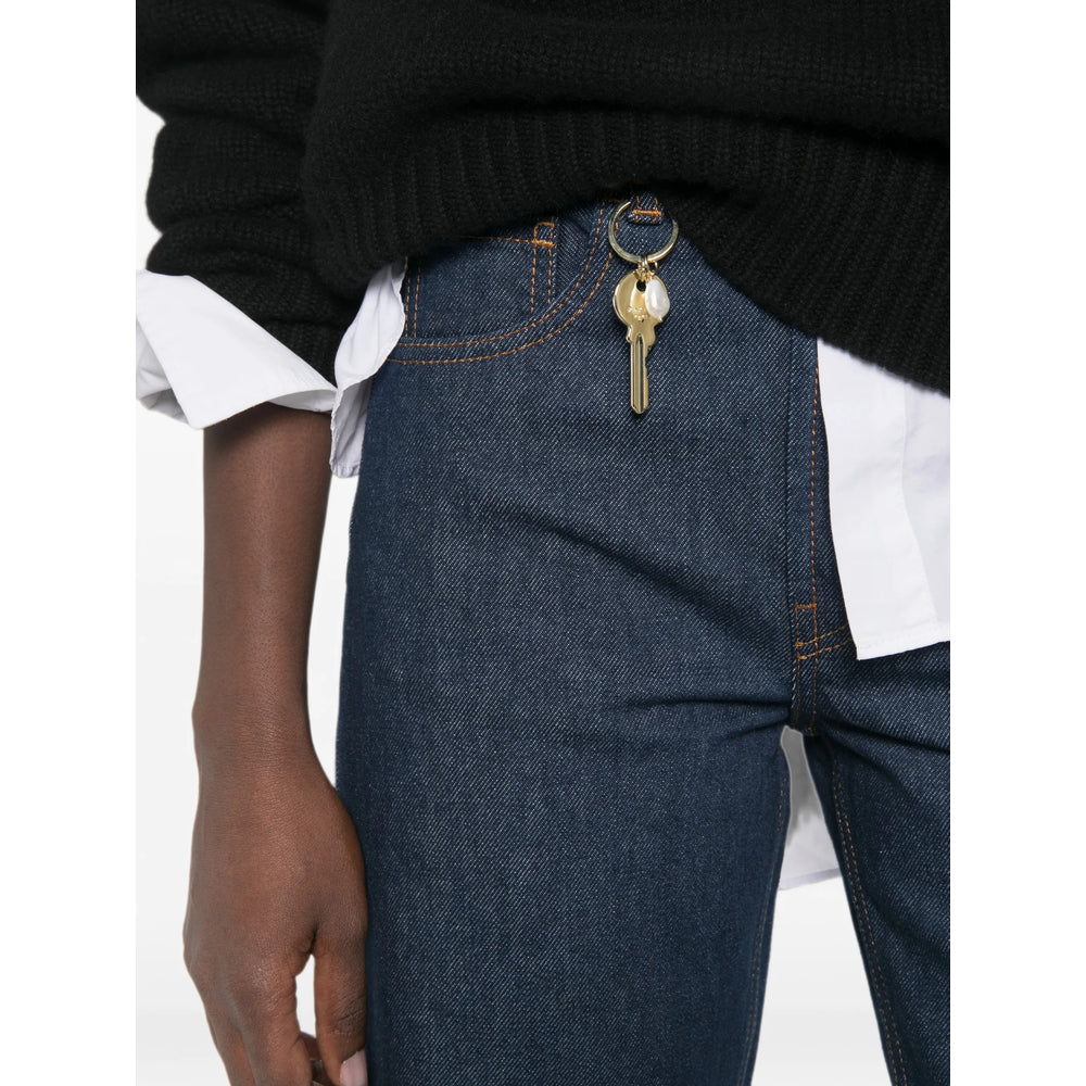 Carven Blue Denim - Straight-Leg Jeans Women CARVEN