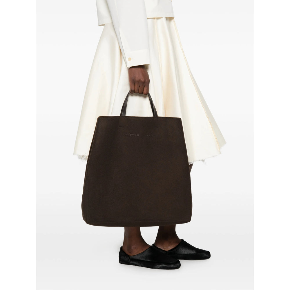 Carven Brown Tote Bags Women CARVEN