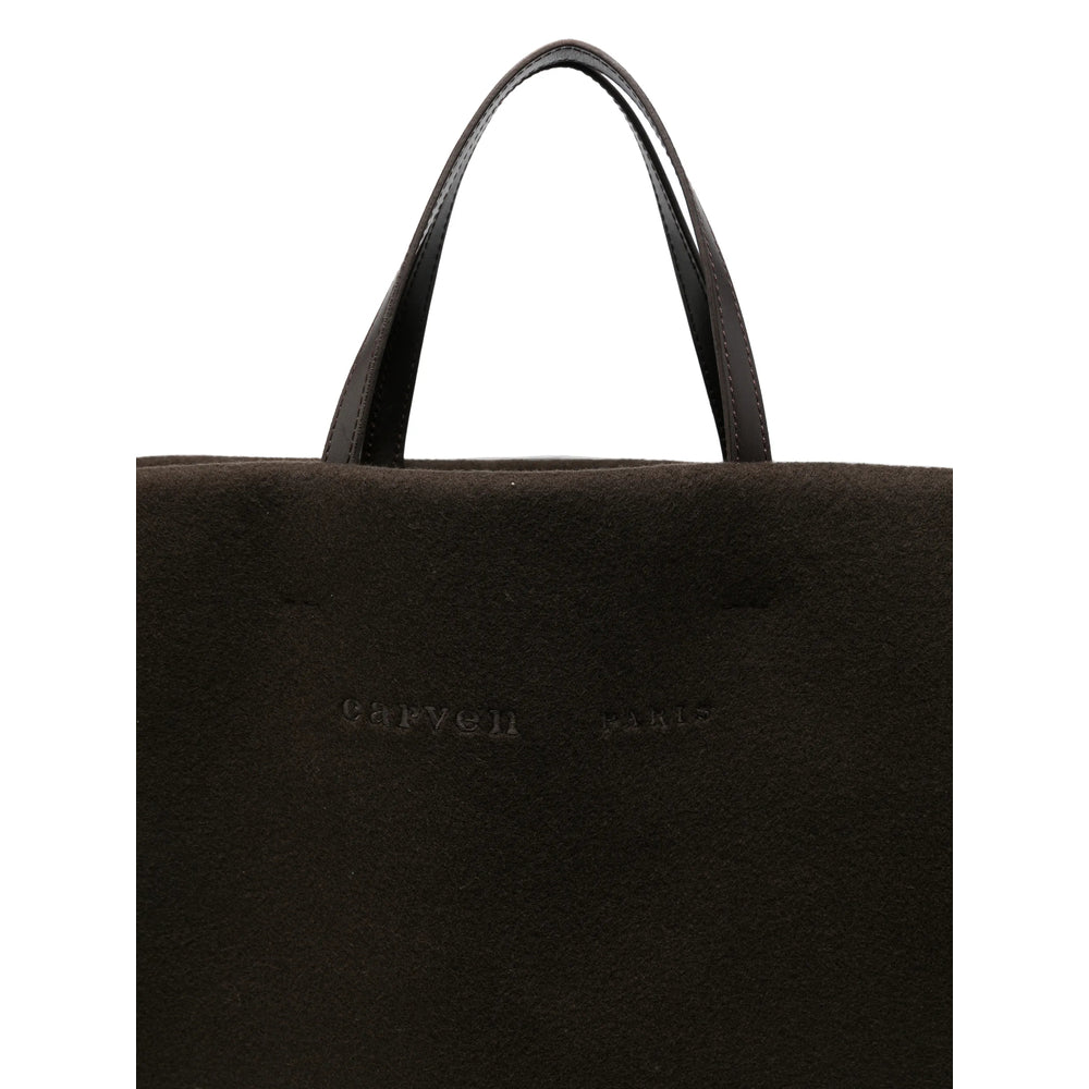 Carven Brown Tote Bags Women CARVEN