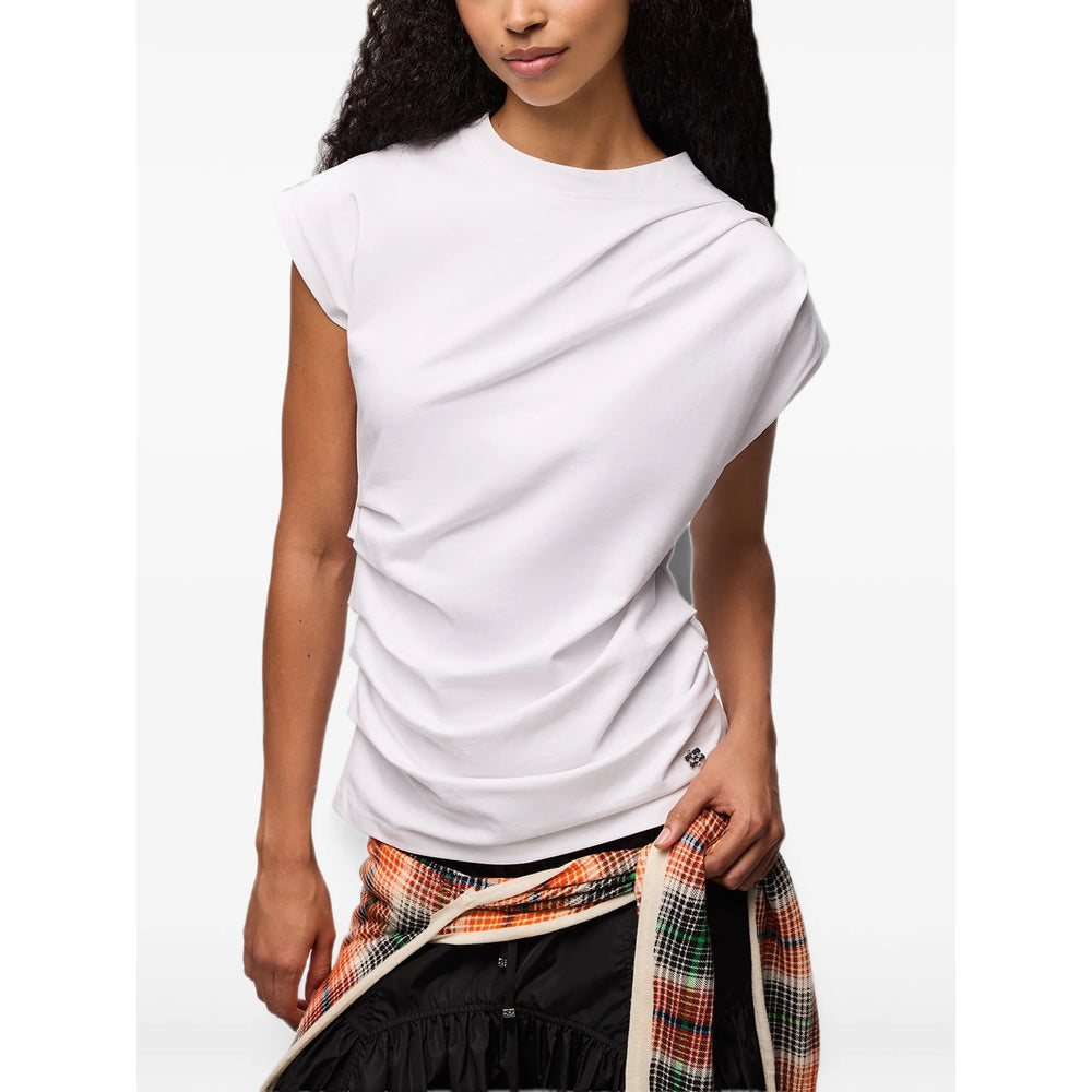 Ganni White Tops - T-Shirts & Jerseys Women GANNI