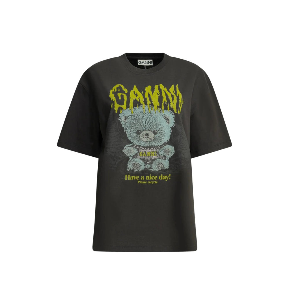 Ganni Black Tops - T-Shirts & Jerseys Women GANNI
