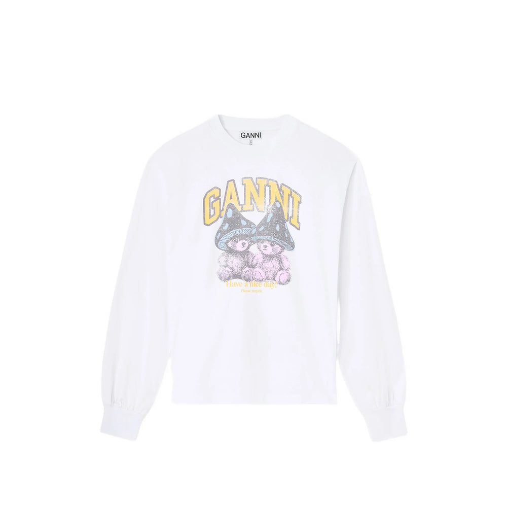 Ganni White Tops - T-Shirts & Jerseys Women GANNI