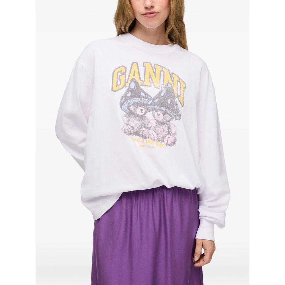 Ganni White Tops - T-Shirts & Jerseys Women GANNI