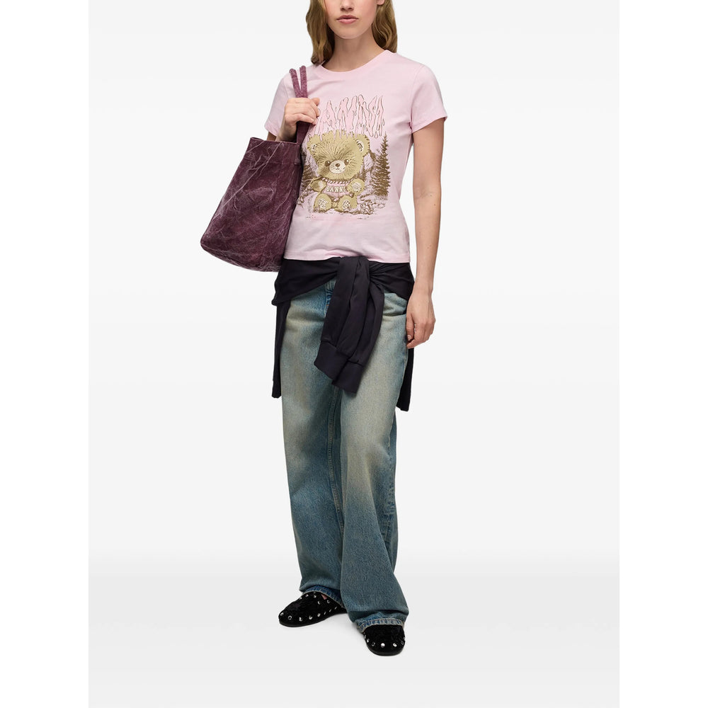Ganni Pink Tops - T-Shirts & Jerseys Women GANNI