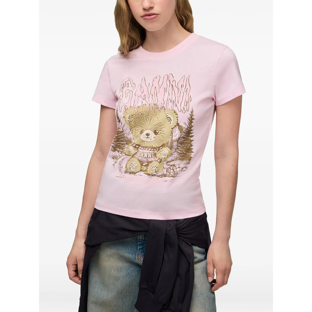 Ganni Pink Tops - T-Shirts & Jerseys Women GANNI