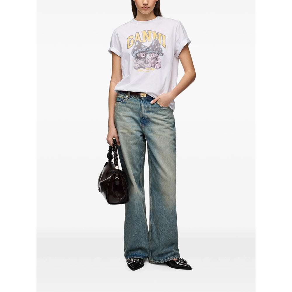 Ganni White Tops - T-Shirts & Jerseys Women GANNI