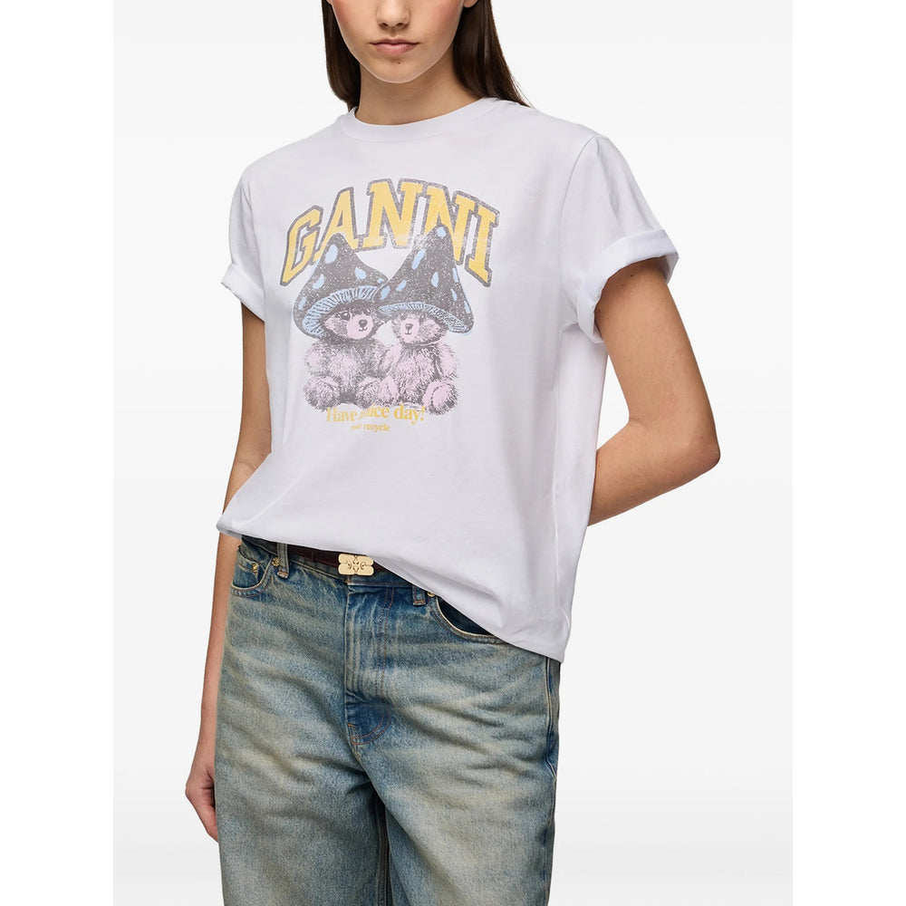 Ganni White Tops - T-Shirts & Jerseys Women GANNI