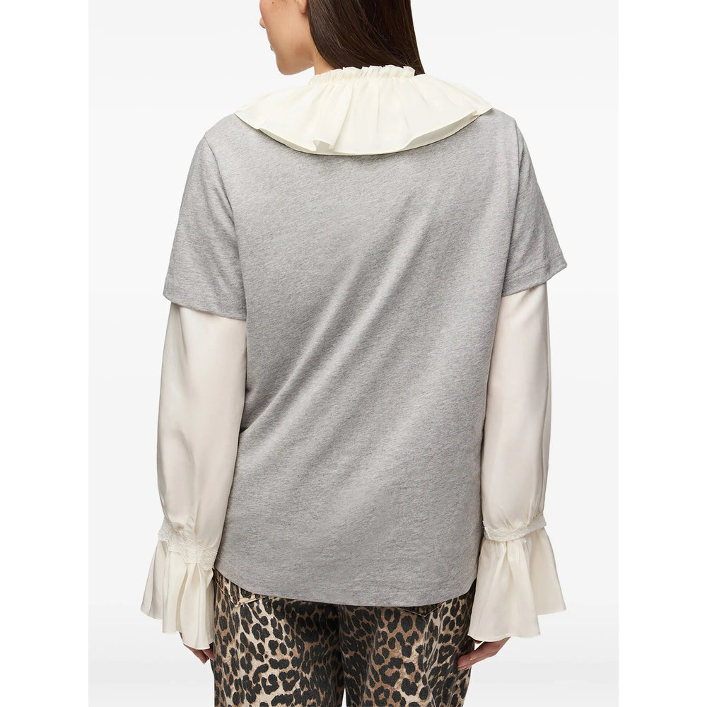 Ganni Grey Tops - T-Shirts & Jerseys Women GANNI