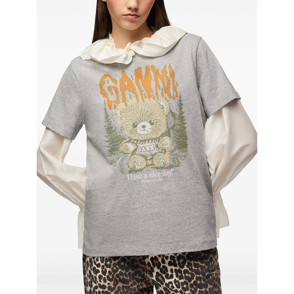 Ganni Grey Tops - T-Shirts & Jerseys Women GANNI