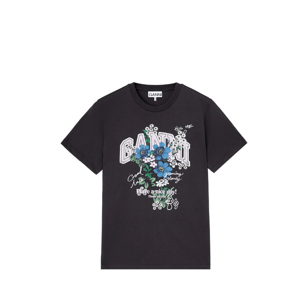 Ganni Black Tops - T-Shirts & Jerseys Women GANNI
