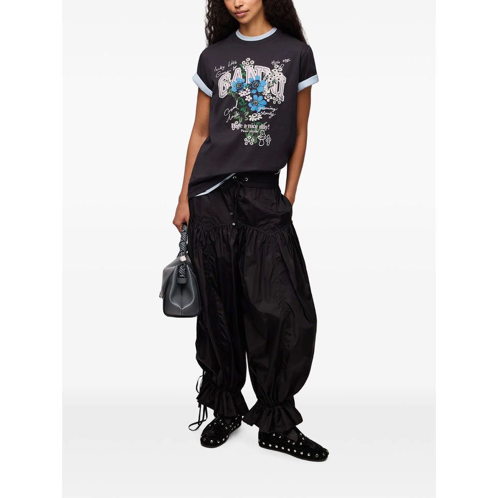 Ganni Black Tops - T-Shirts & Jerseys Women GANNI