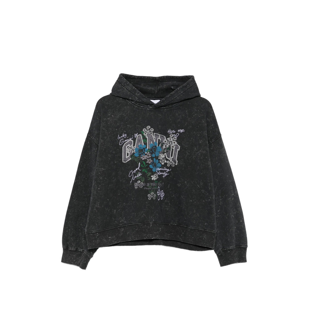 Ganni Grey Tops - Hoodies Women GANNI